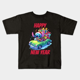 Happy New Year Stitch Kids T-Shirt